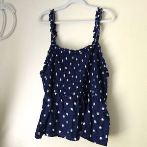 Ava & Viv Navy Blue Floral Camisole top